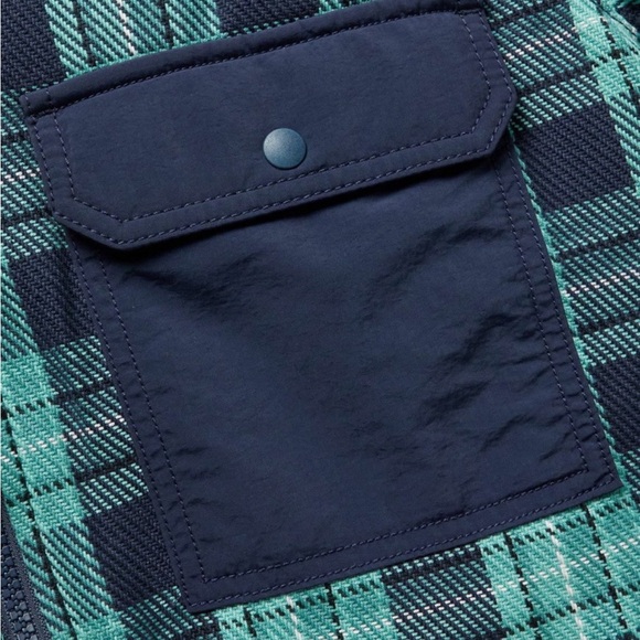 Outerknown-Blanket Evolution Reversible Checked Organic Cotton and ECONYL Jacket - Picture 4 of 7